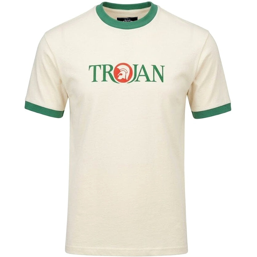 Trojan Records Logo Ringer T-Shirt Ecru