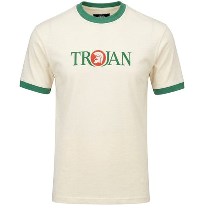 Trojan Records Logo Ringer T-Shirt Ecru
