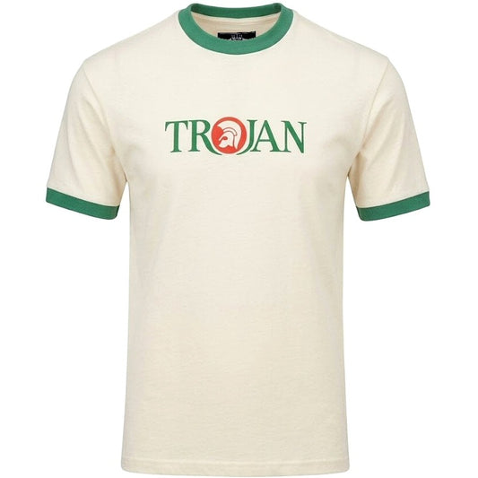 Trojan Records Logo Ringer T-Shirt Ecru