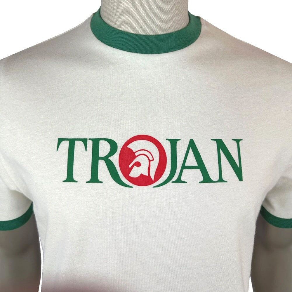 Trojan Records Logo Ringer T-Shirt Ecru