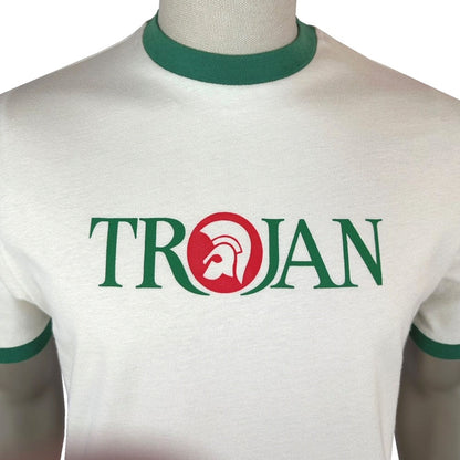 Trojan Records Logo Ringer T-Shirt Ecru