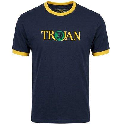 Trojan Records Logo Ringer T-Shirt Navy