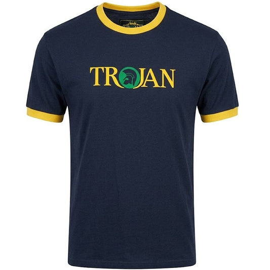 Trojan Records Logo Ringer T-Shirt Navy