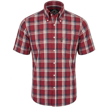 Trojan Records Classic Plaid Check Shirt With Pocket Square Port