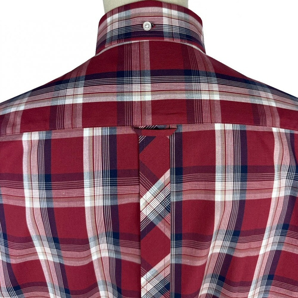 Trojan Records Classic Plaid Check Shirt With Pocket Square Port
