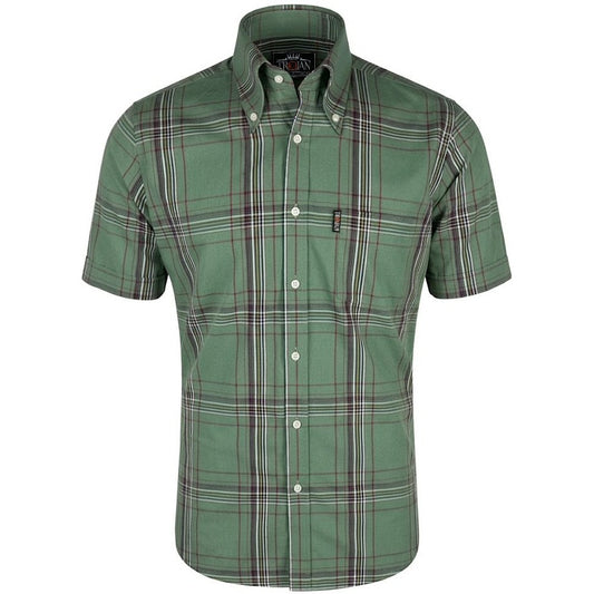 Trojan Records Classic Large Check Shirt With Pocket Square Green