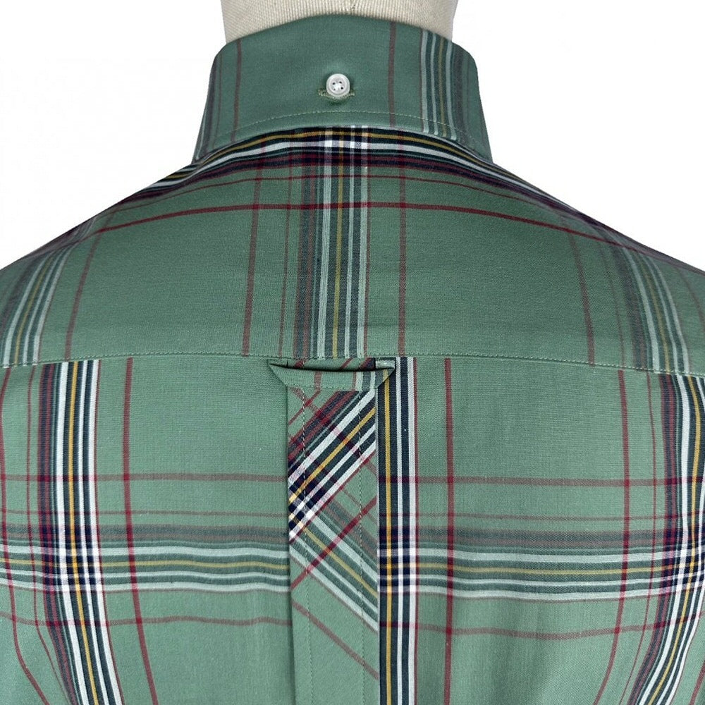 Trojan Records Classic Large Check Shirt With Pocket Square Green