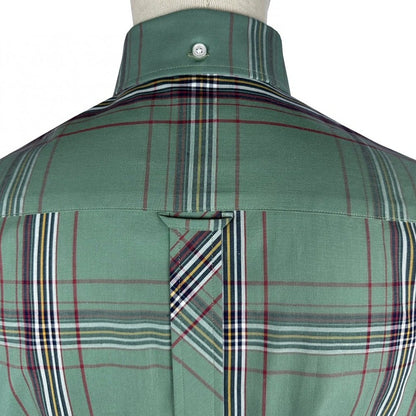 Trojan Records Classic Large Check Shirt With Pocket Square Green