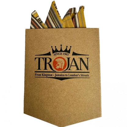 Trojan Records Classic Large Check Shirt With Pocket Square Mustard