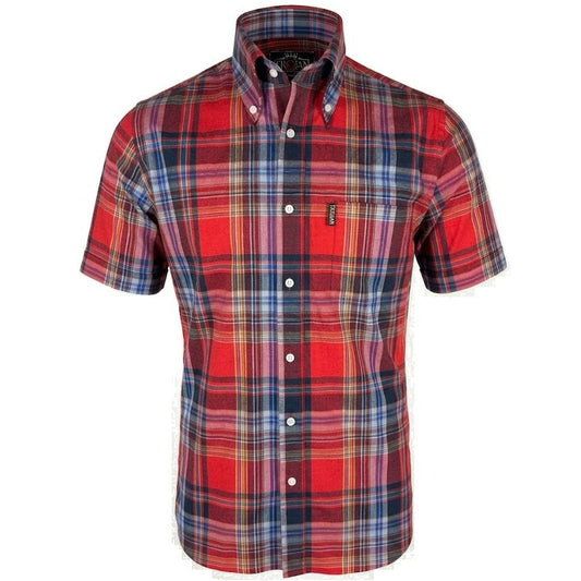 Trojan Records Classic Tartan Check Shirt With Pocket Square Blood