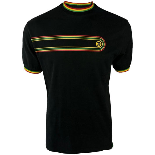 Trojan Records Retro Gradient Stripe T-Shirt Black