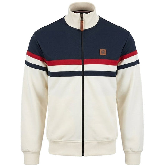 Trojan Records Retro Stripe Track Top Ecru