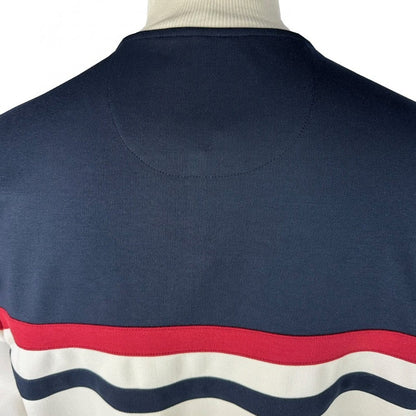 Trojan Records Retro Stripe Track Top Ecru