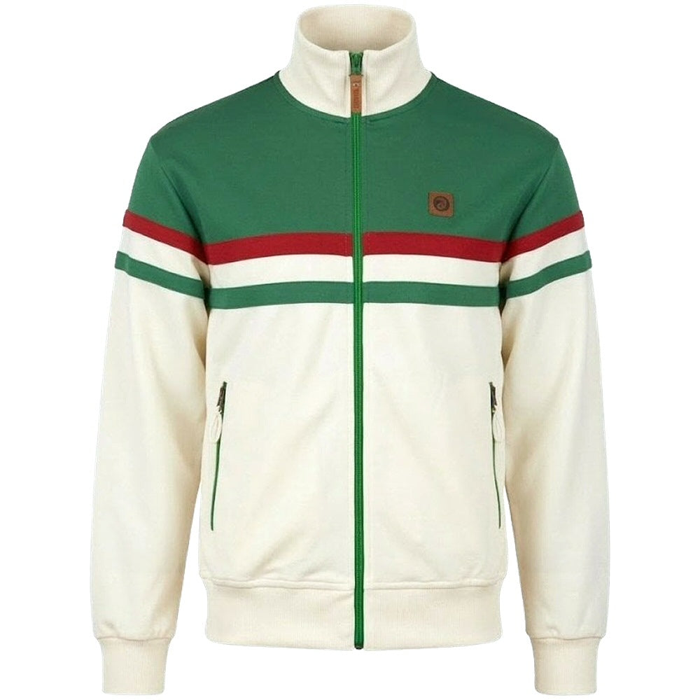 Trojan Records Retro Stripe Track Top Emerald