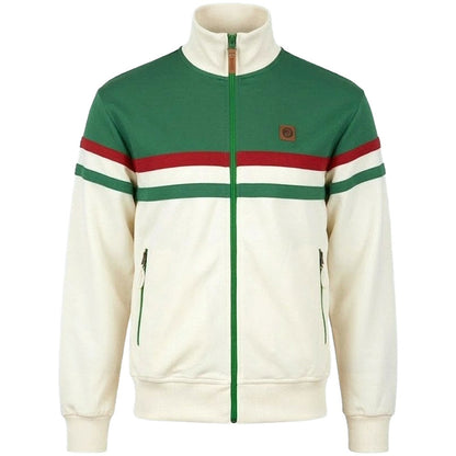 Trojan Records Retro Stripe Track Top Emerald