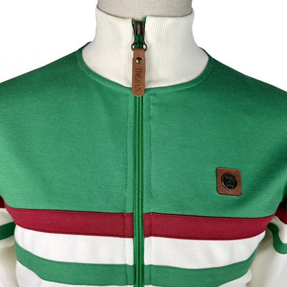 Trojan Records Retro Stripe Track Top Emerald