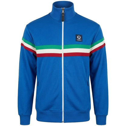 Trojan Records Retro Stripe Track Top Cobalt