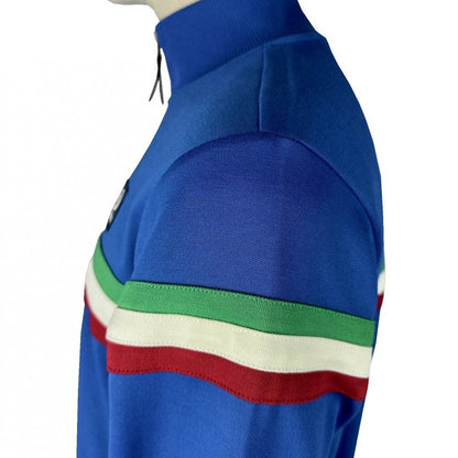 Trojan Records Retro Stripe Track Top Cobalt