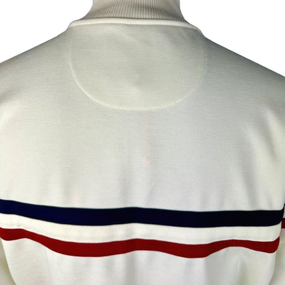 Trojan Records Retro Stripe Track Top Ecru
