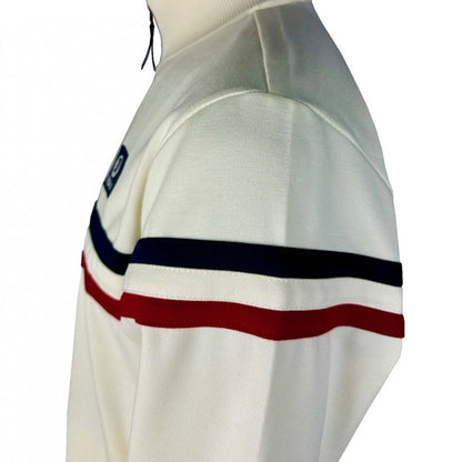 Trojan Records Retro Stripe Track Top Ecru