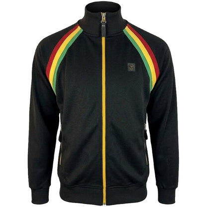 Trojan Records Retro Stripe Track Top Rasta
