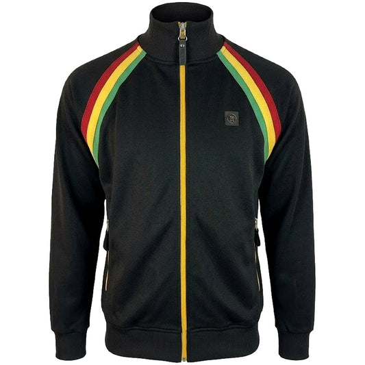 Trojan Records Retro Stripe Track Top Rasta