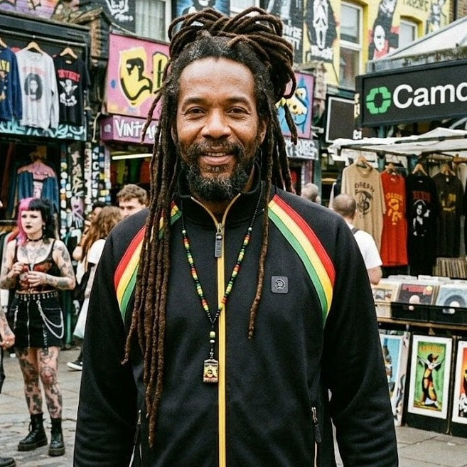 Trojan Records Retro Stripe Track Top Rasta