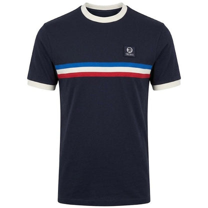 Trojan Records Retro Triple Stripe T-Shirt Navy