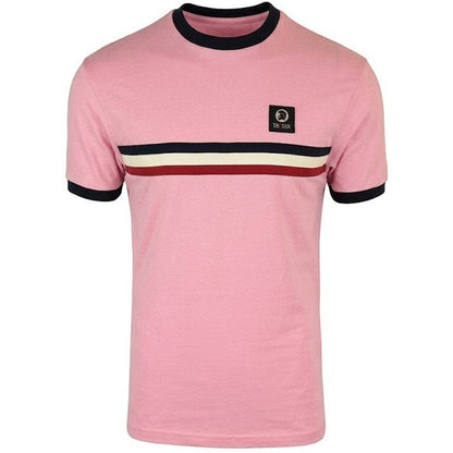 Trojan Records Retro Triple Stripe T-Shirt Pink