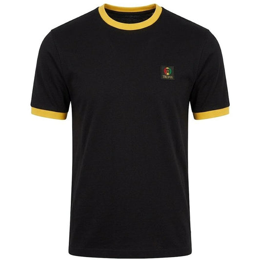 Trojan Records Flag Badged Plain T-Shirt Black