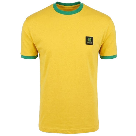 Trojan Records Flag Badged Plain T-Shirt Mustard