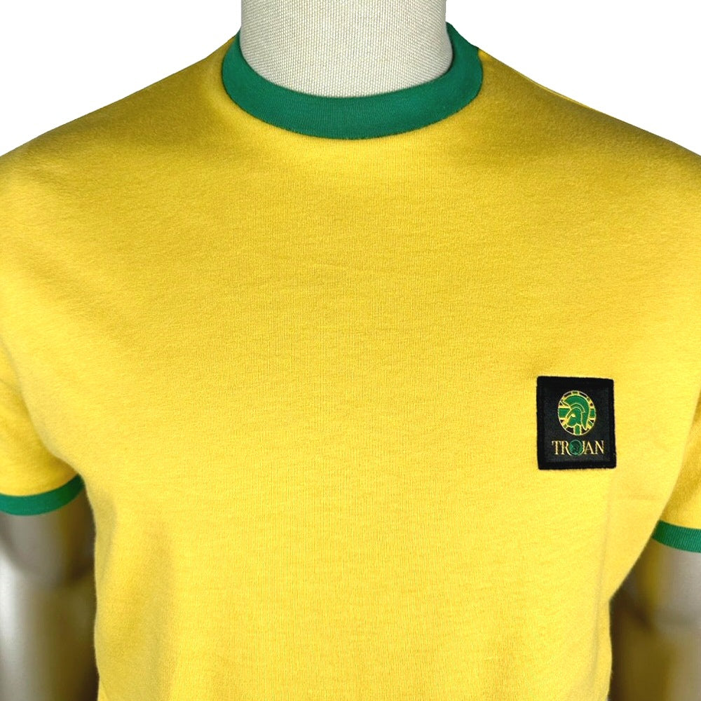 Trojan Records Flag Badged Plain T-Shirt Mustard