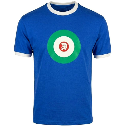 Trojan Records Helmet And Roundel T-Shirt Cobalt