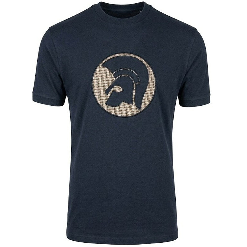 Trojan Records Houndstooth Helmet T-Shirt Navy
