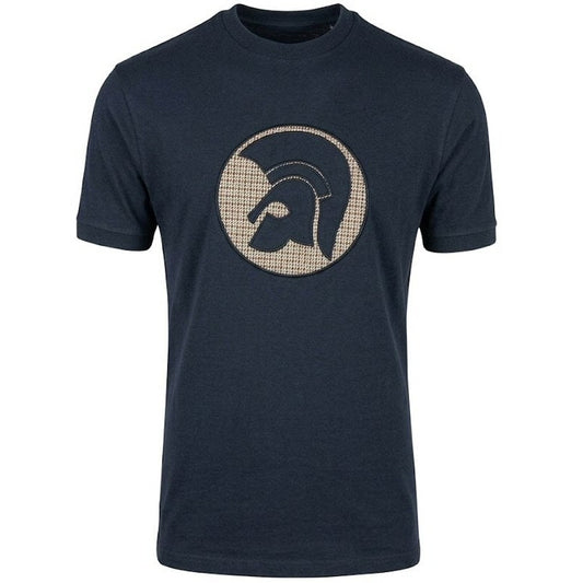 Trojan Records Houndstooth Helmet T-Shirt Navy