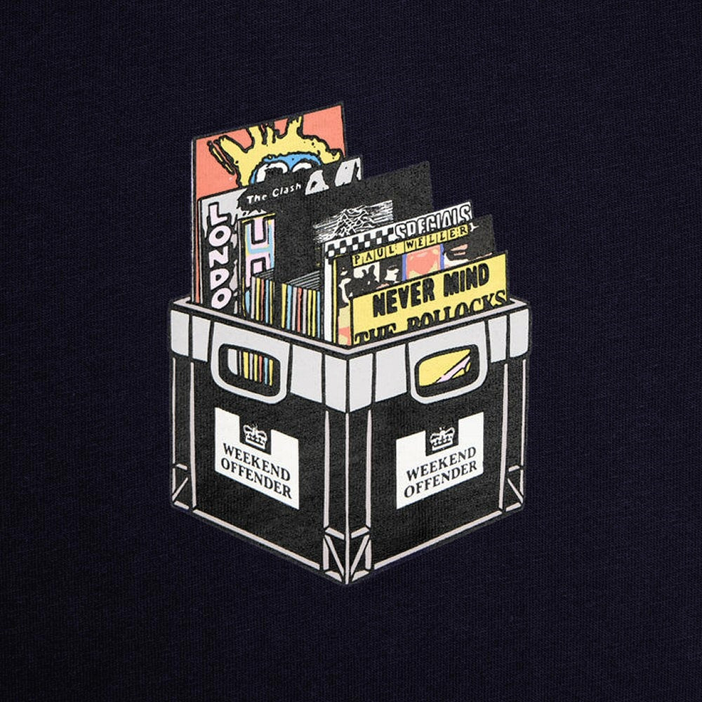 Weekend Offender Vinyl Record Box Print T-Shirt Black