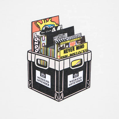 Weekend Offender Vinyl Record Box Print T-Shirt White