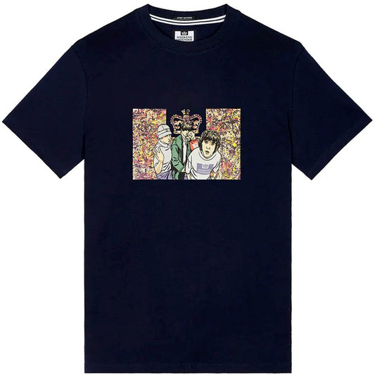 Weekend Offender Stone Roses Print T-Shirt Navy