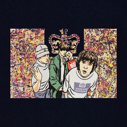 Weekend Offender Stone Roses Print T-Shirt Navy