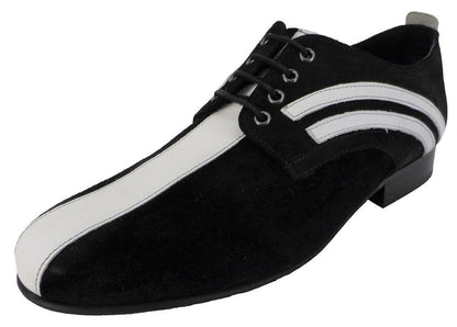 Ikon Original Badger Leather/Suede Shoes in Black and White