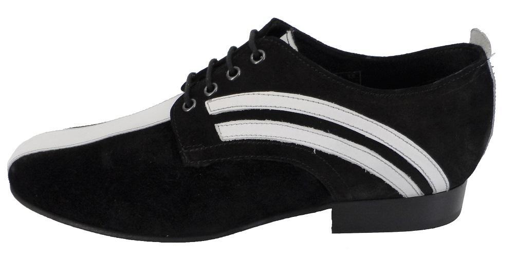 Ikon Original Badger Leather/Suede Shoes in Black and White
