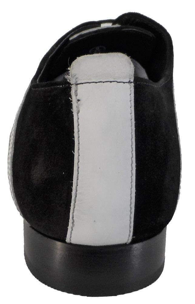 Ikon Original Badger Leather/Suede Shoes in Black and White