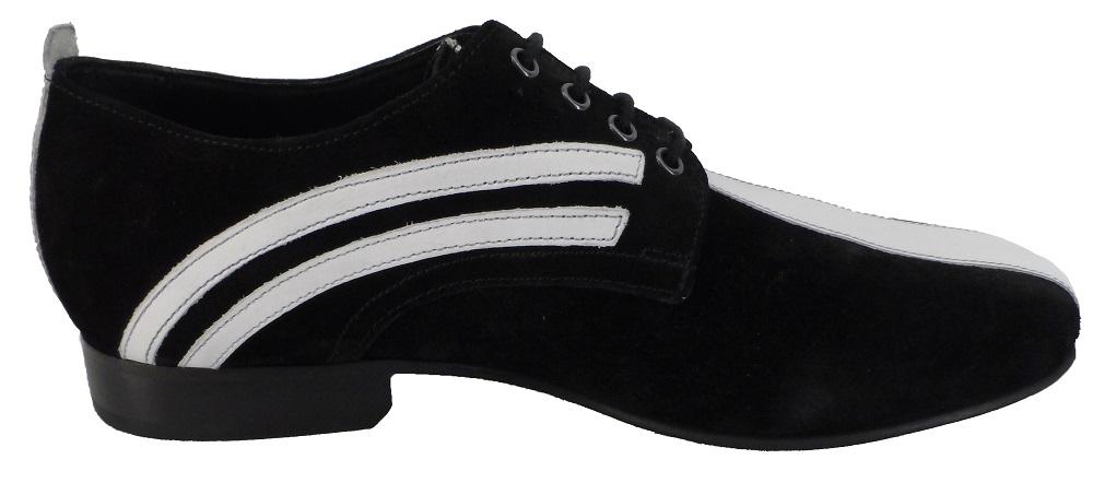 Ikon Original Badger Leather/Suede Shoes in Black and White