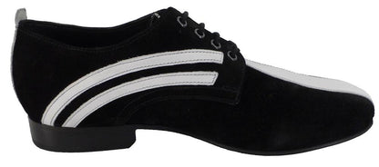 Ikon Original Badger Leather/Suede Shoes in Black and White