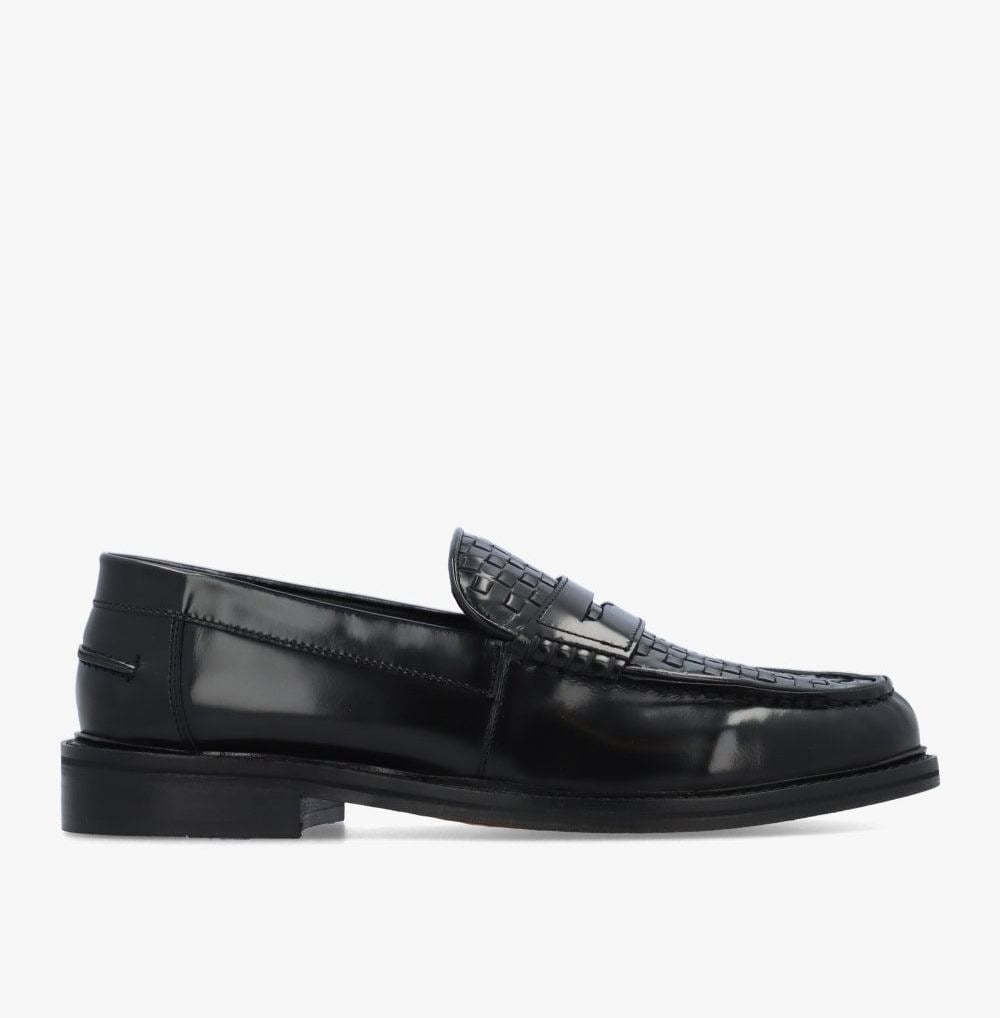 Delicious Junction Brummel Basket Weave Loafer Black