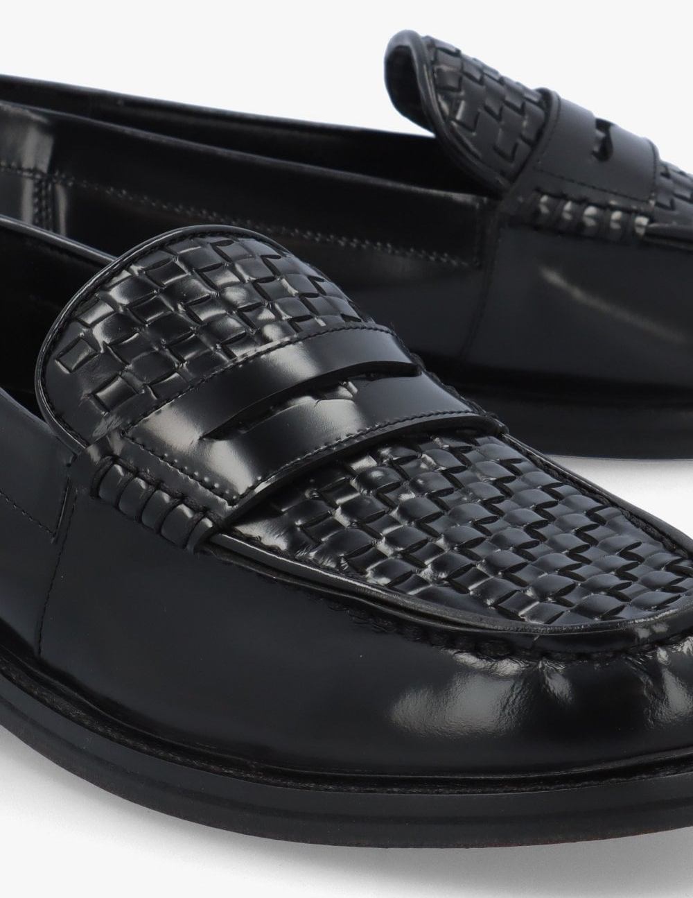 Delicious Junction Brummel Basket Weave Loafer Black