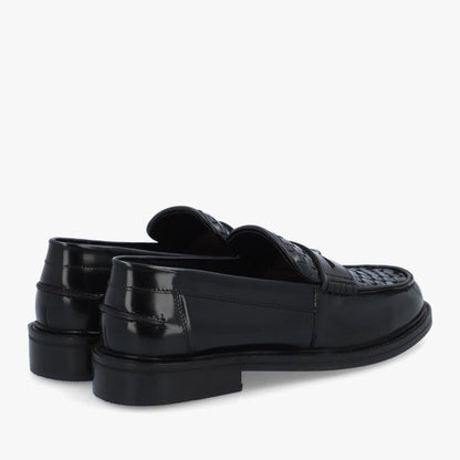 Delicious Junction Brummel Basket Weave Loafer Black