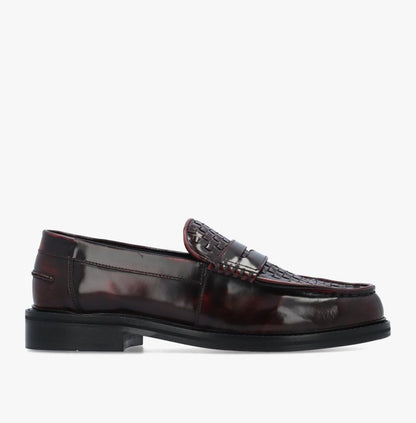 Delicious Junction Brummel Basket Weave Loafer Oxblood