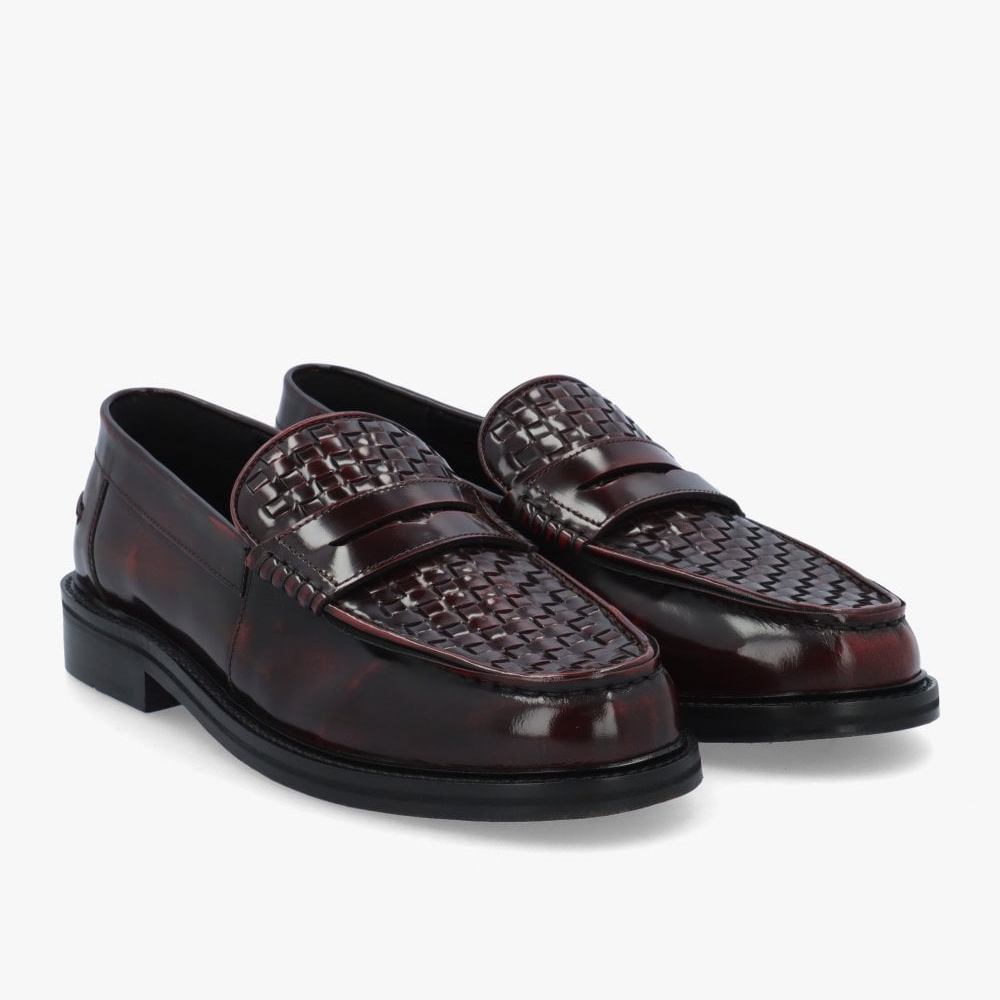 Delicious Junction Brummel Basket Weave Loafer Oxblood
