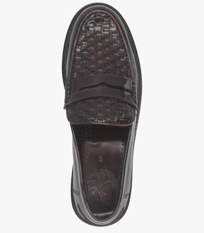 Delicious Junction Brummel Basket Weave Loafer Oxblood